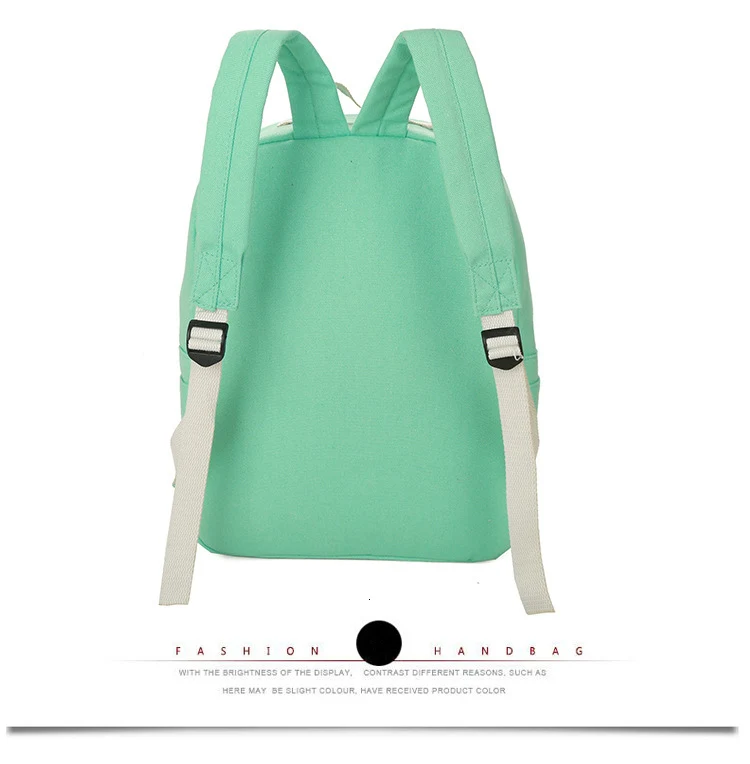 Fashion Cartoon Kitten backpack for ladies High quality canvas school bag for teen girls College 4pcs/set school backpacks