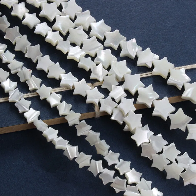 

30Pc/Pack White Natural Mother Of Pearl Shell Five-Pointed Star Shell Beads For Diy Bracelet Necklaces Charm Jewelry Accessories