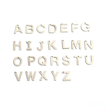 

26pcs/set Small 304 Stainless Steel Alphabet Charms Pendant Letter A~Z for Jewelry Making 11~12x5.5~11x0.5~0.8mm