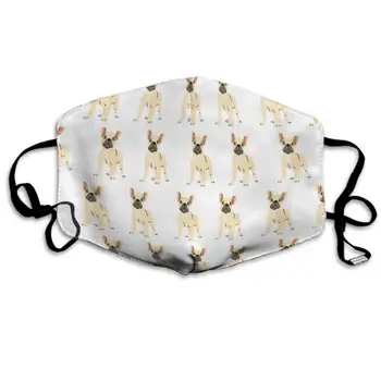 

CIGOCI French Bulldog Lovely Anti-Dust Earloop Face Masks for Women Men, Pollen Cosplay Skate Half Face Mouth Mask - Adjustable