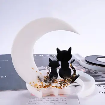 

DIY Moon Deer Cat Shape Crystal Silicone Epoxy Craft Tool Table Decoration Mold
