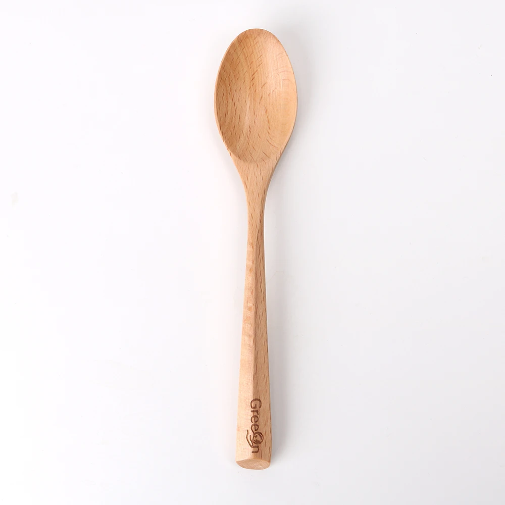 Экологичный набор деревянных столовых приборов премиум класса из бука кухонная посуда деревянный столовый нож ложка и вилка набор - Цвет: spoon