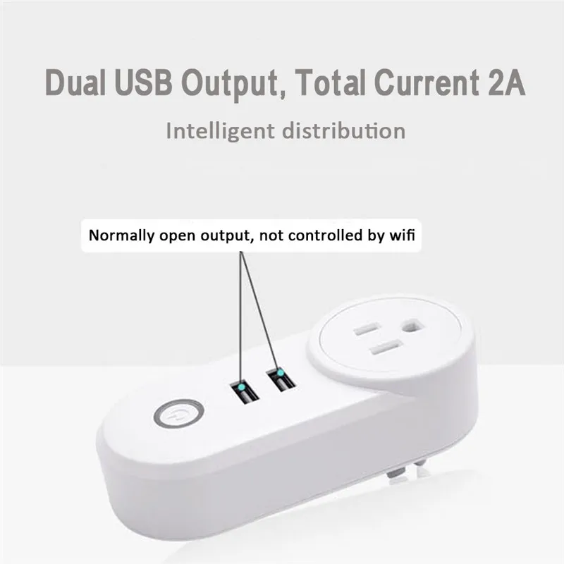 Умная розетка ZigBee с двумя usb-разъемами, разъем US/EU, голосовое управление, совместимый с Alexa, пульт дистанционного управления, адаптер синхронизации