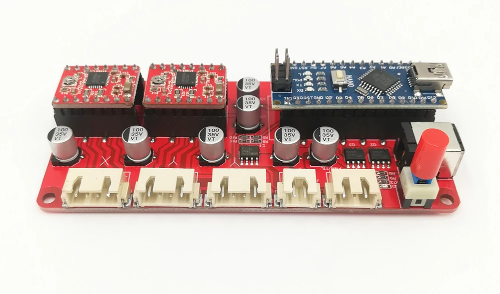 USB 2 Ось управления лазерный драйвер 12 В лазерная гравировальная машина материнская плата шаговый двигатель драйвер управления Лер панель