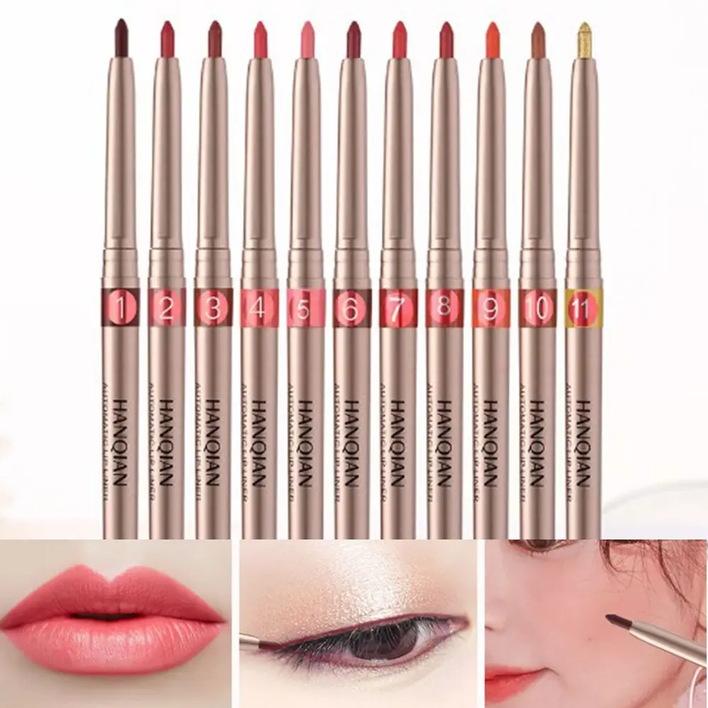 10 Colors Waterproof Lipstick Matte Lip Liner Pencil Pen Long Lasting Moisturizing Sexy Red Lip Stick Beauty Makeup Cosmetic