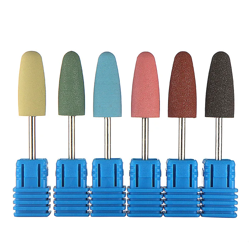 Rubber Silicone Nail Drill Bit Cuticle Remove Polishing Buffer Bits Manicure Pedicure Nail Art Tool JS11