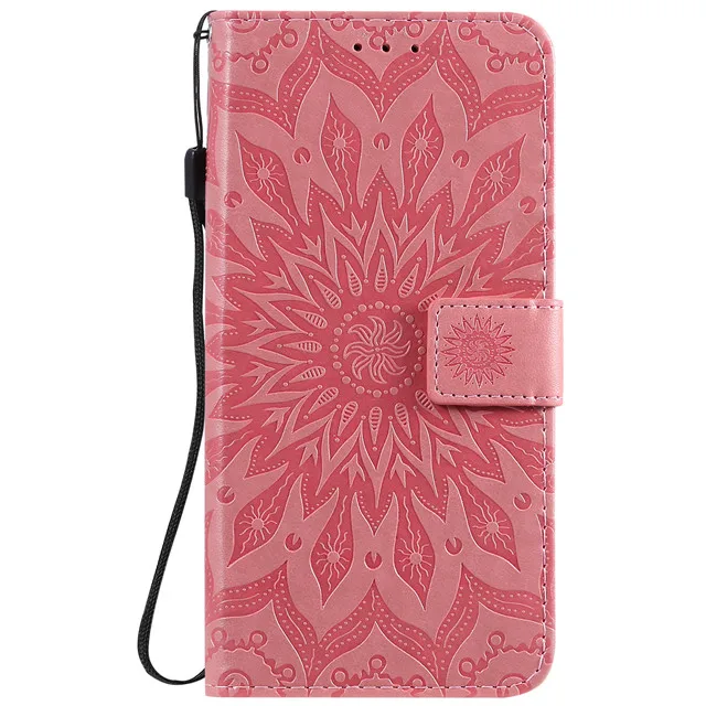 Флип-чехол Funda Xiaomi Redmi Note 4X7, чехол, роскошный 3D бумажник с тиснением, кожаный чехол для Redmi Note 8 9 Pro, чехол s - Цвет: Pink
