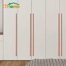 

Cabinet Handles Black Gold Wardrobe Door Handle Aluminum Alloy Kitchen Cupboard Pulls Drawer Knobs Furniture Handle Hardware