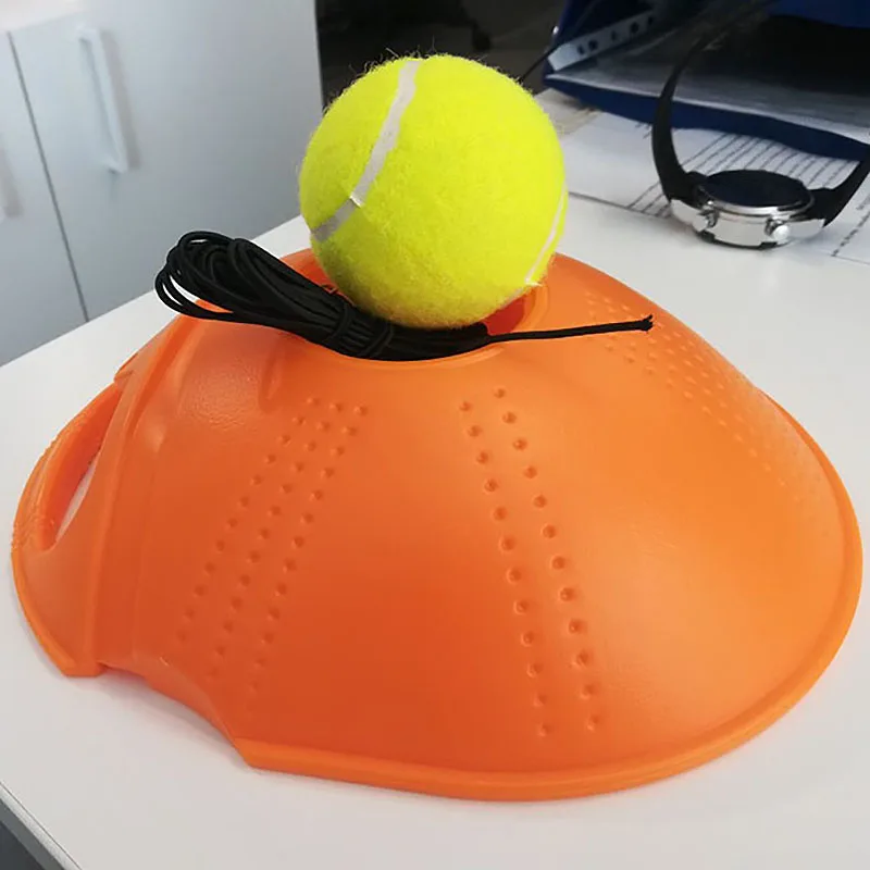 Тренажер для тенниса, тренировочный основной инструмент, теннисный мяч, самообучающийся, отскок, Теннисный тренажер, плинтус, оранжевый