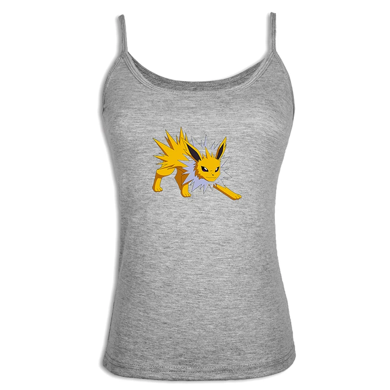 С покемоном Иви Jolteon Vaporeon Espeon Flareon Glaceon Leafeon сексуальные дамские, женские майки, хлопковые топы на лямках - Цвет: iaSingletS952G
