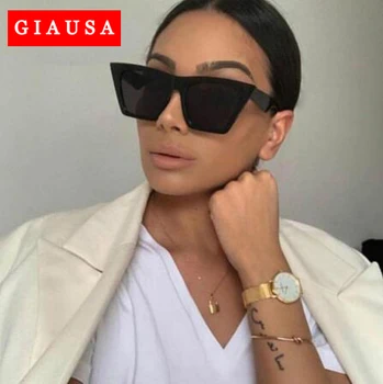 

2020 New Brand Design Sunglasses Square Glasses Personalized Cat Eyes Colorful Trend Versatile Sunglasses UV400 zonnebril dames