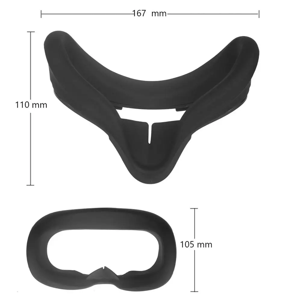 Мягкий силиконовый чехол-маска для глаз против пота для Oculus Quest VR Glasses