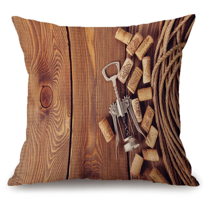 Vintage Tool Wood-printed Pillowcase, Suitable for Decorating The Hotel's Home Pillowcase