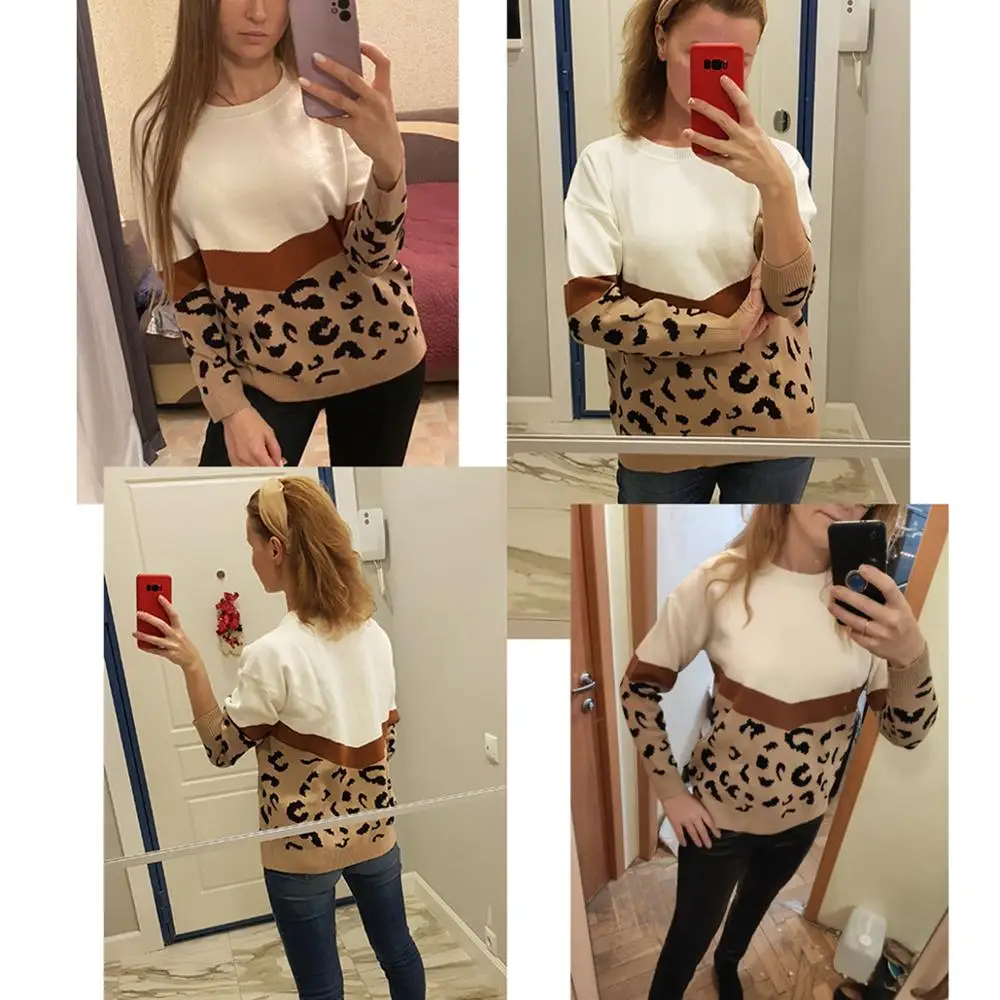 Women's Leopard Print Sweater-3