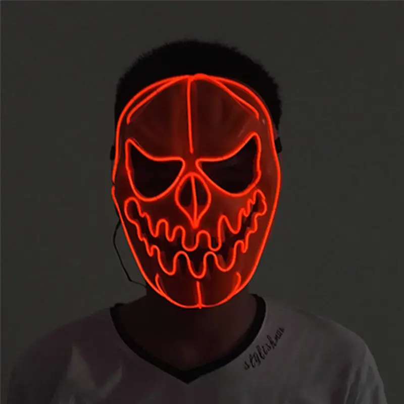 Halloween LED Glowing Mask Pumpkin Head Party Decoration Christmas Masquerade Mask Decoration Grow Masks Event Supplies
