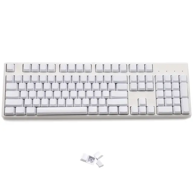 Teclas PBT espessas em branco para teclados mecânicos Teclas PBT espessas em branco para teclados mecânicos