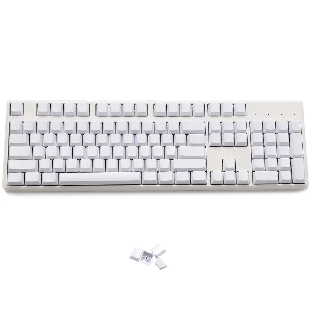Teclado Gaming Mecânica em Branco 108 104 Ansi Iso Oem Perfil Grosso Pbt Keycaps para Cherry mx Switches 61 87 108 Gk64x Sp64