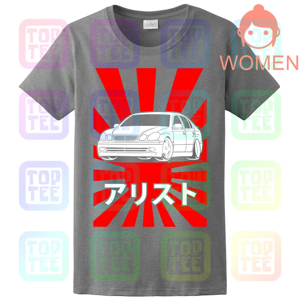 Women Grey GT-shirt Toyota Aristo JZS161 футболка - Цвет: Women Grey