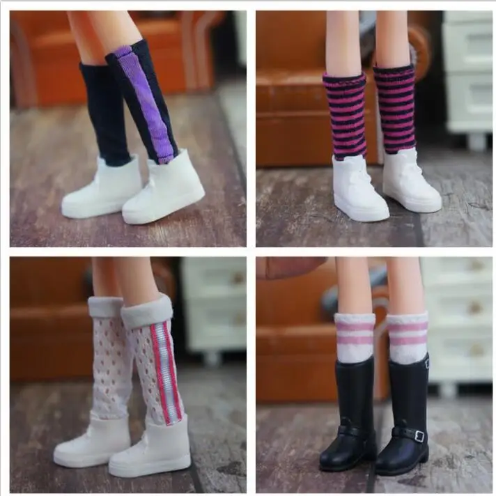 Licca Doll Socks Leg Warmer Shoes Sandal Boots Colorful Doll Decors Accessories Skate Shoes Red Black Pink Brown
