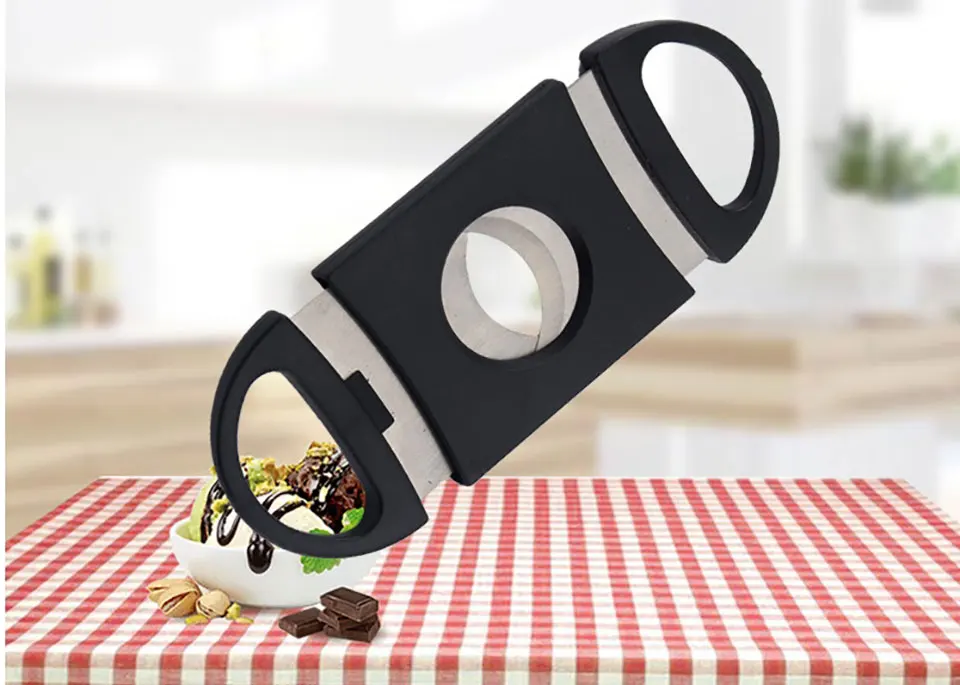 Protable Cigarette Knife Double Blades Cutter Knife Pocket Cigar Stainless Steel Cigar Cutter Pocket Cigar Scissors