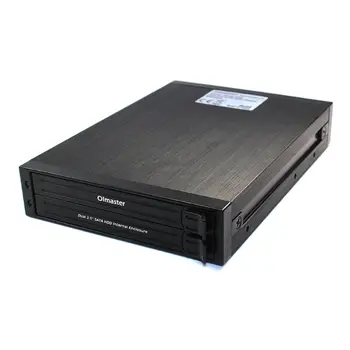 

HE-2005 Dual 2.5\" Sata Hdd Internal Enclosure Hard Drive Case Metal Mobile Cover Y1AE