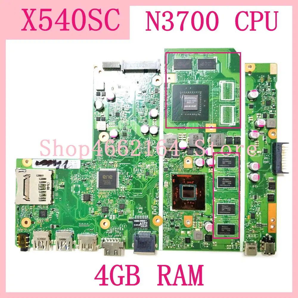 Материнская плата X540SC 4 Гб RAM N3700 CPU N15V-GL1-KA-A2 для ноутбука ASUS X540S X540 материнская