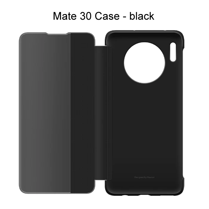 Флип-чехол из искусственной кожи для HUAWEI mate 30 mate 30, чехол для сна, защитный чехол для mate 30 mate 30Pr - Цвет: Mate 30 Case Black
