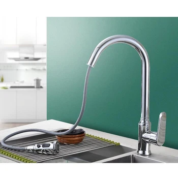 

Single Handle Pull Down Kitchen Faucet Ceramic Valve Core Diffuser Tap Tools