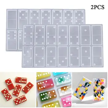 

2PCS mino Resin Molds,Domino Double Six Epoxy Resin Molds,Silicone Domino Game Molds DIY Silicone Molds for Personlized Dominoes