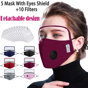 

Face Visor Adult Dustproof Anti-Fog Reusable Face Protect Sheild With Detachable Eyes Shield Screen Pantalla Protectora Cara