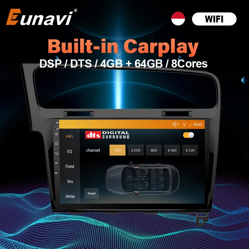 Eunavi Automotivo Радио Android 10 для VW/Volkswagen/Golf 7 golf 2013 - 2015 GPS Автомобильный мультимедийный