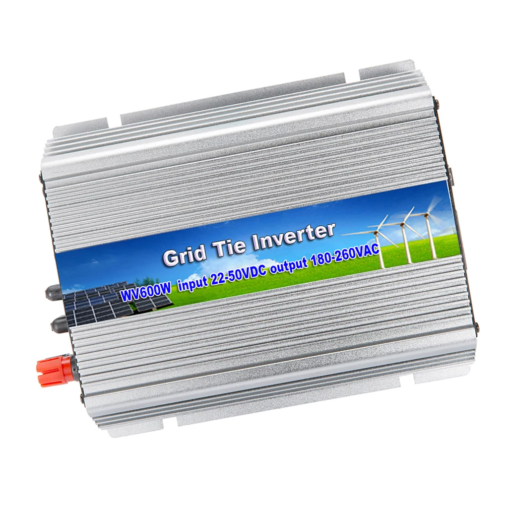 Сетевой инвертор 600 Вт Штабелируемый с MPPT 22V~ 50V вход 180V~ 260V выход, Чистая синусоида Инвертор солнечной энергии