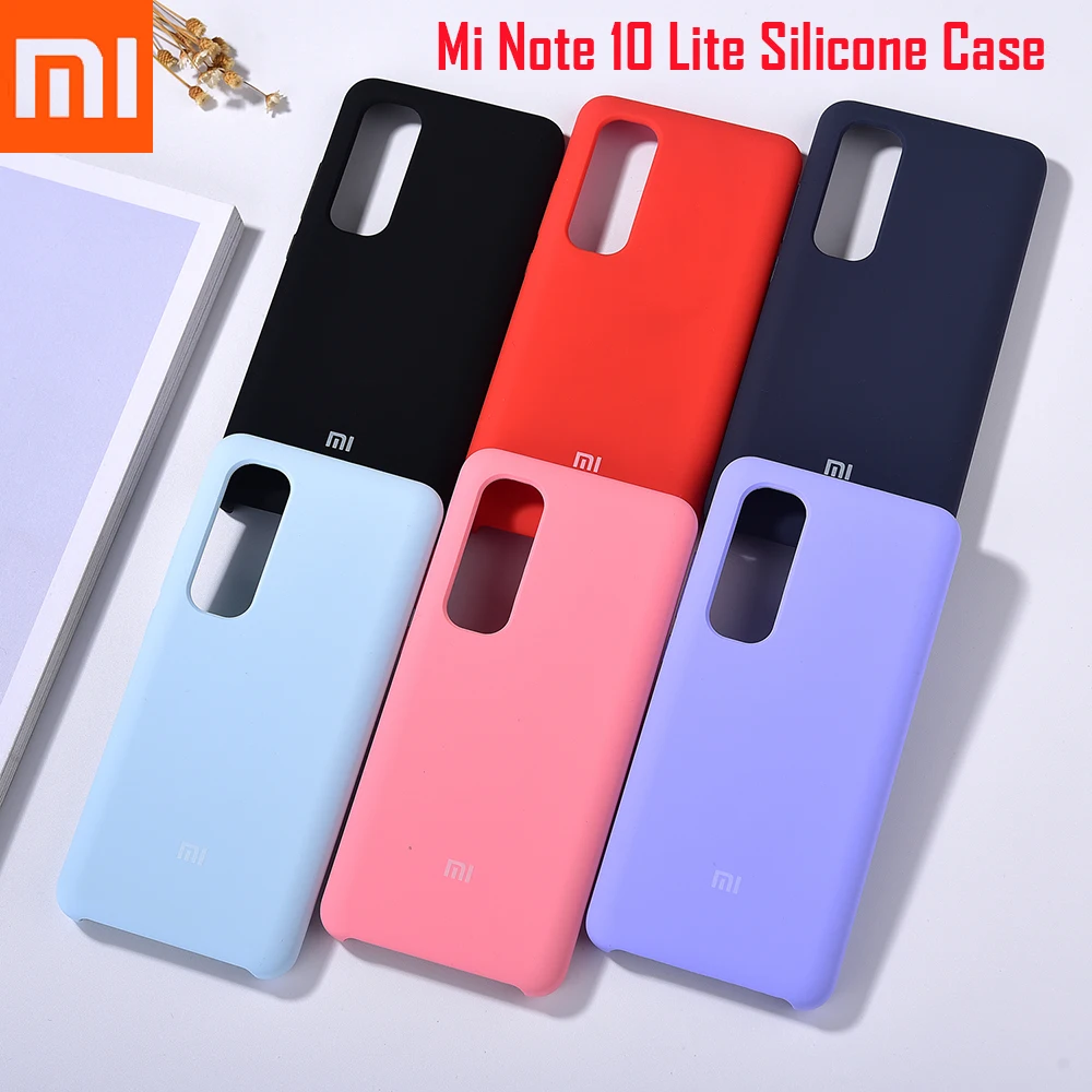 Чехол Mi Note 10 Lite оригинальный Redmi K30 Pro шелковистый мягкий сенсорный жидкий