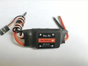 

12V 3S 30A brush electronic speed controller One-way electric variable for 370 380 480 550 RC ESC BEC 2A 5V Lipo 2-3s
