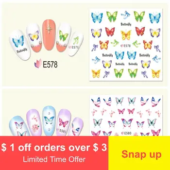 

3D nail sticker art ultra-thin simulation color butterfly nail sticker nail jewelry