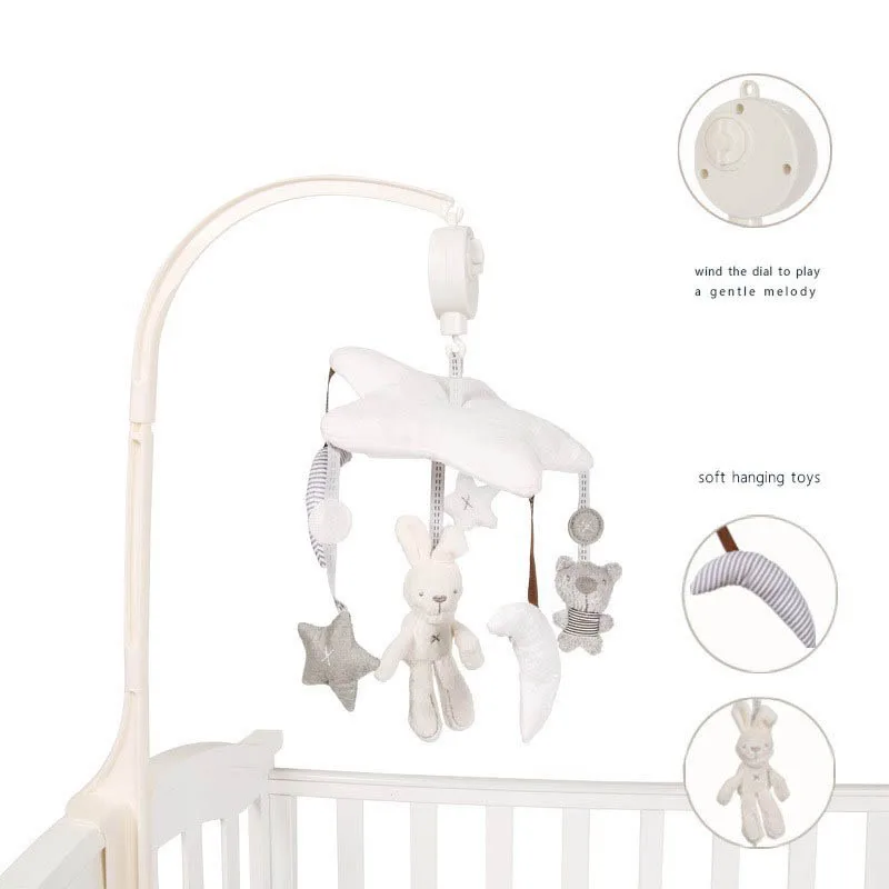 Колокольчик для детской кроватки плюшевая игрушка-животное bed bell вращающаяся музыкальная шкатулка кроватки bed bell для сопровождающих игрушка для сна для ребенка или новорожденный
