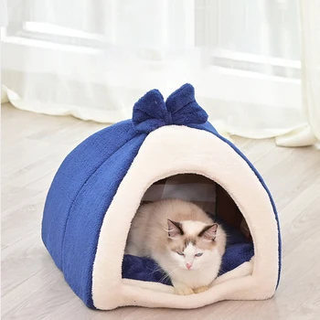 

Removable Cat Bed Self Warming Washable Collapsible Mattress For Small Dogs Cats Sleeping Cave House Portable Pet Beds Mats