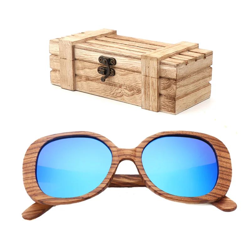 02 wood box Новая мода ретро солнцезащитные очки Зебра Дерево женские солнцезащитные очки ручной работы НАСТОЯЩИЙ ДЕРЕВЯННЫЙ поляризованные очки для путешествия UV400 Gafas de sol - Цвет линз: 02 wood box