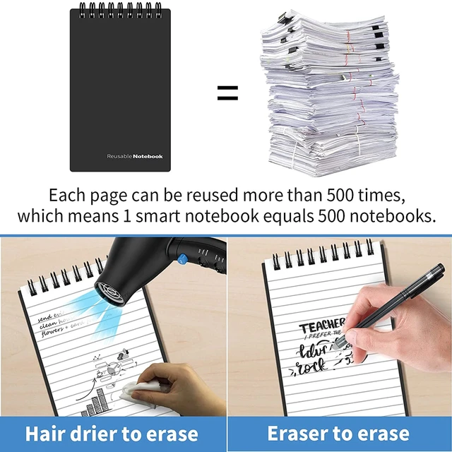 Smart Reusable Erasable Notebook  Smart Notebook School Supplies