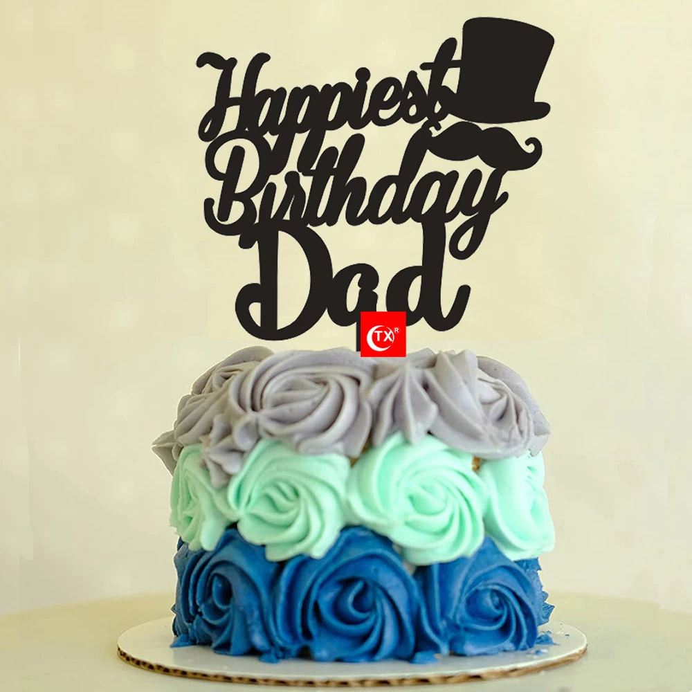 Happy Birthday Dad Cake Designs Tx Happy Birthday Dad Cake Topper For Father's Birthday, Best Dad Ever Cake  Party Decorations Gold Glitter - Cake Decorating Supplies - Aliexpress