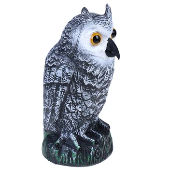 

1PC Large Realistic Owl Decoy With Rotating Head Bird/Pigeon Crow Scarecrow Simulation Plastic Protects Garden Home Dector