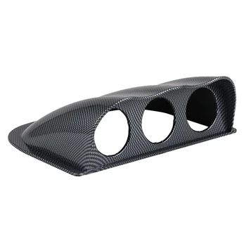 

New 2 Inch 52mm Car Triple Dash Gauge Meter Pod 3 Hole Dashboard Mount Holder Carbon Fiber