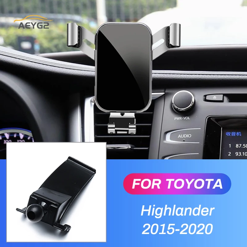 Car Mobile Phone Holder For Toyota Highlander 2015 2020 Air Vent Mount