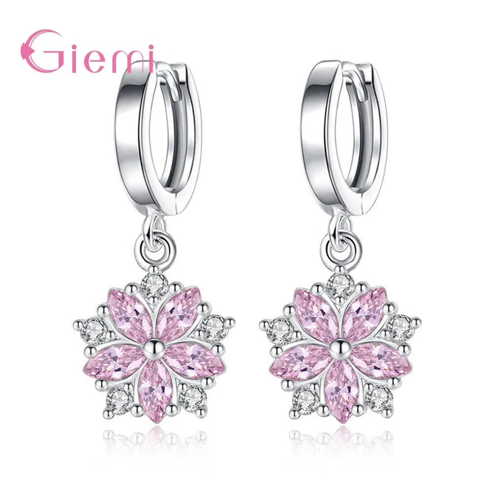 Style 7 Модные геометрические 925 пробы серебряные серьги с кубическим цирконием для женщин и девушек элегантные трендовые ювелирные изделия Oorbellen Brincos - Окраска металла: Style 7