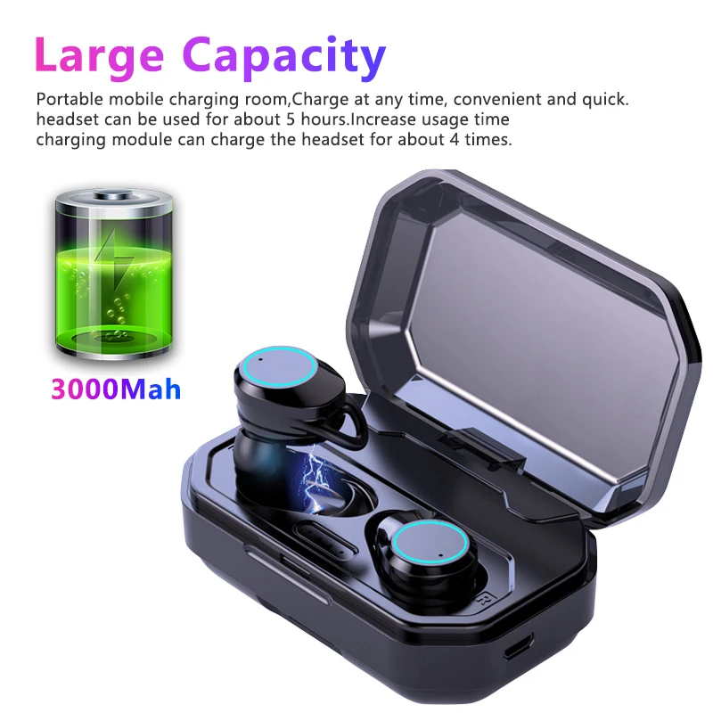 X6 TWS Bluetooth Earphone Wireless Sport Earphones Bass Running Earbuds for Iphone Xiaomi Huawei Samsung