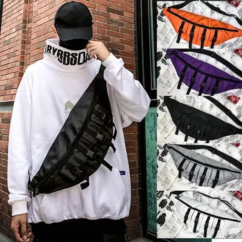 

Large Capacity Waist Bag Unisex Fanny Pack Street Wear Chest Bags Hip Hop Banana Bags High Quality Outdoor Big Belt Waist Packs