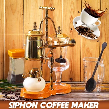 

New Design Water Drop Royal Balancing Siphon Coffee Machine Belgium Coffee Maker Siphon Vacumm Coffee Pot Set For Home Business