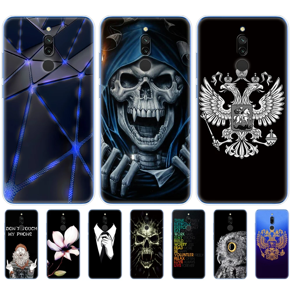Чехол для xiaomi redmi 8 чехол с полной защитой мягкий силиконовый из ТПУ бампер hongmi