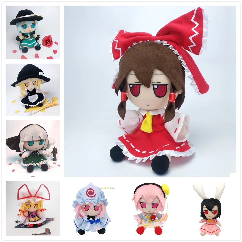 日本アニメ東方projectコスプレ人形ぬいぐるみぬいぐるみぬいぐるみマスコット博麗霊夢かわいい漫画図ぬいぐるみ人形ギフト Mascot Aliexpress