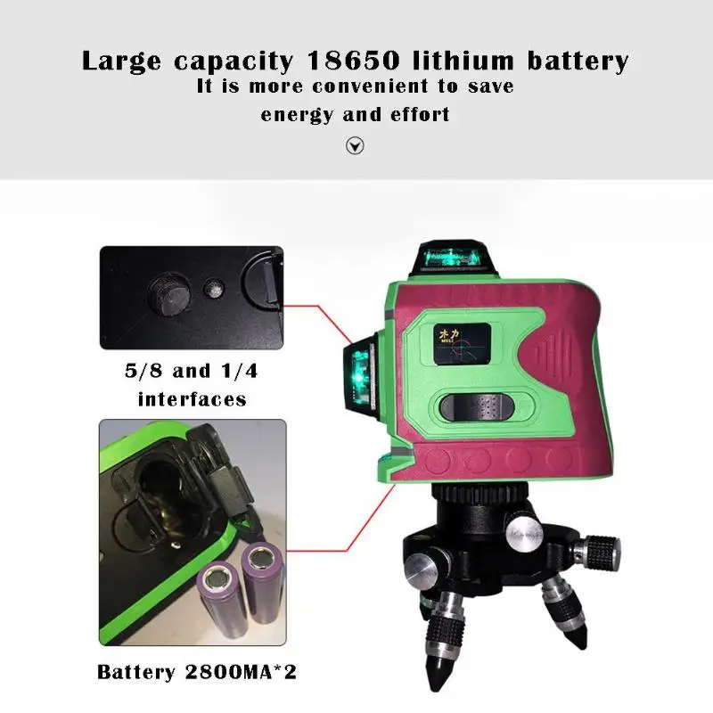 

12 Line Oblique Line 3D High Precision Self-leveling Laser Level Instrument